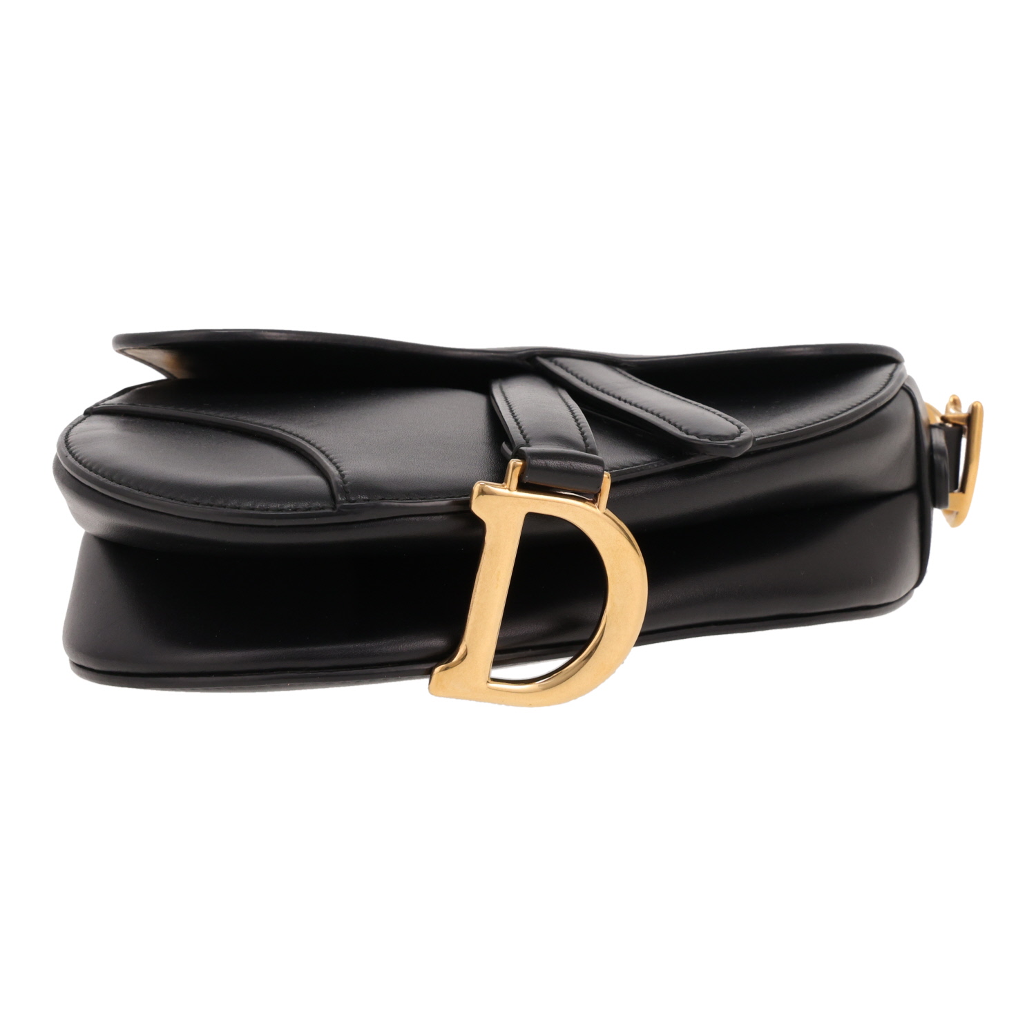 Borsa a tracolla Dior Saddle in pelle nera - Detail D1