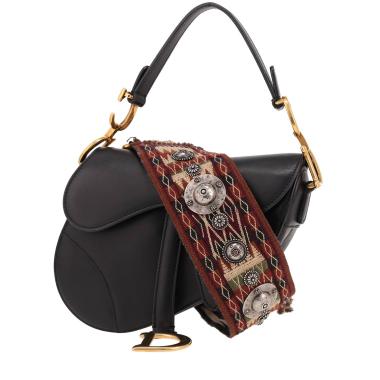 Dior Saddle shoulder bag in black leather