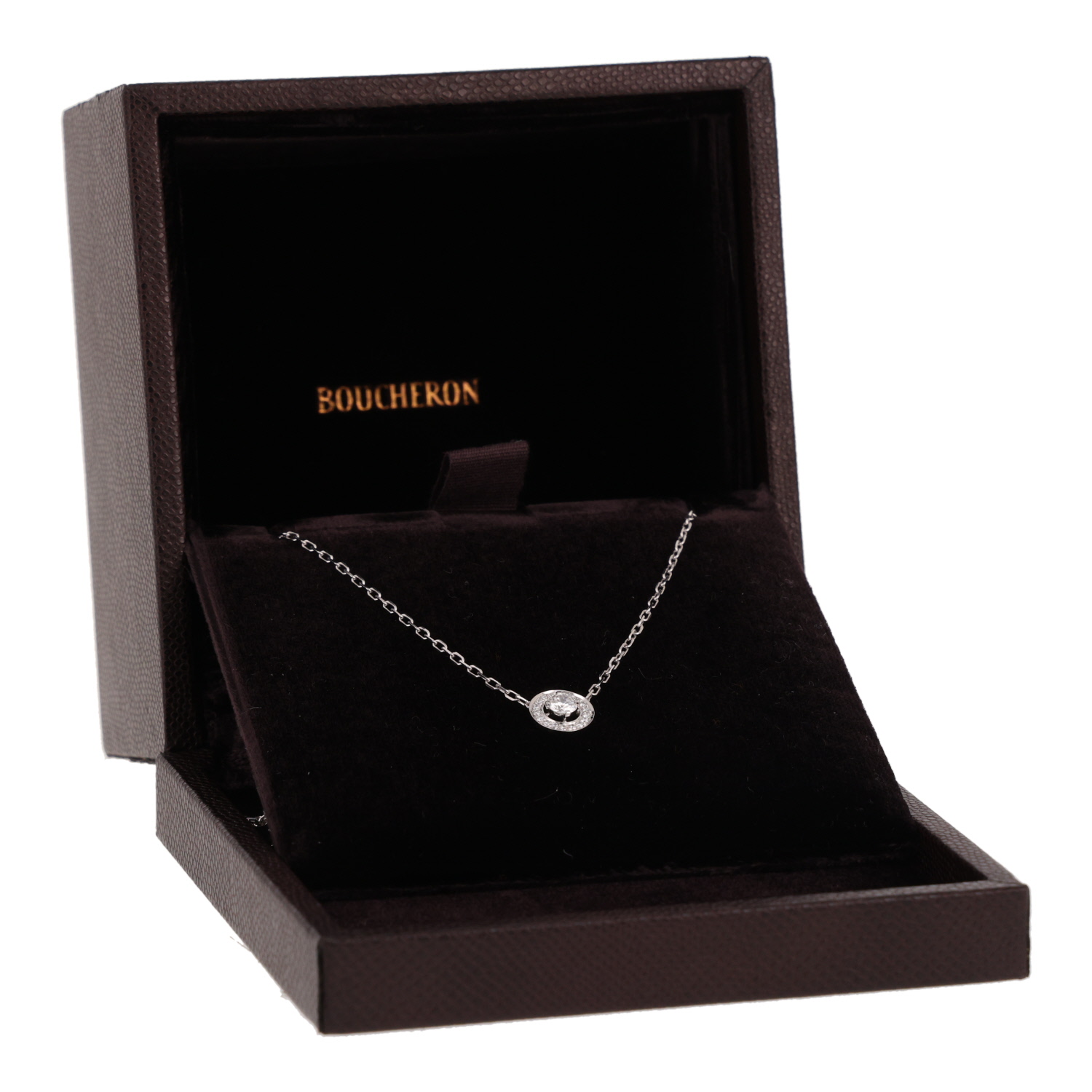 Collar Boucheron Ava de oro blanco y diamantes - Detail D2