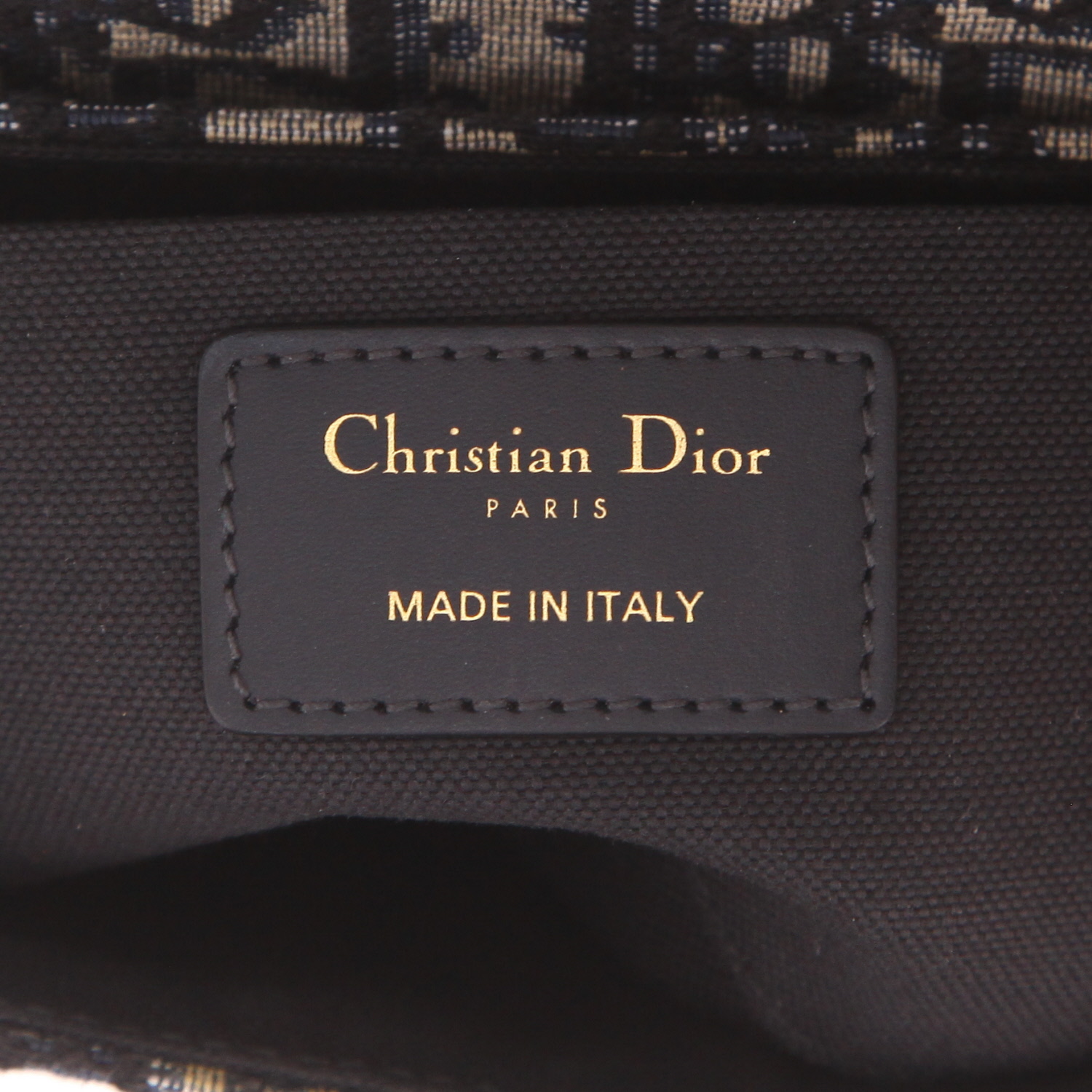 Borsa a tracolla Dior  Box 30 Montaigne in tessuto a monogramma Oblique blu e pelle blu - Detail D2