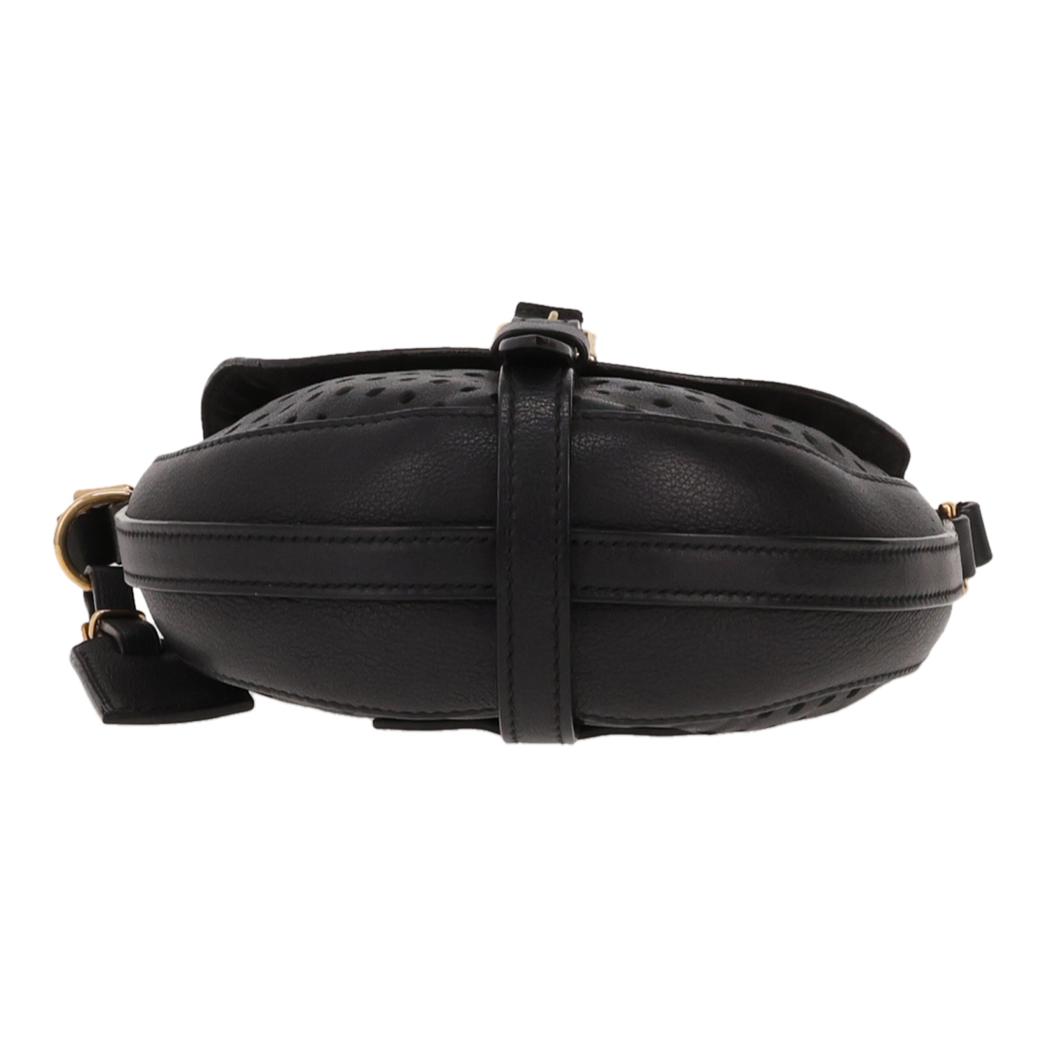 Sac besace Louis Vuitton  Chantilly en cuir noir - Detail D1