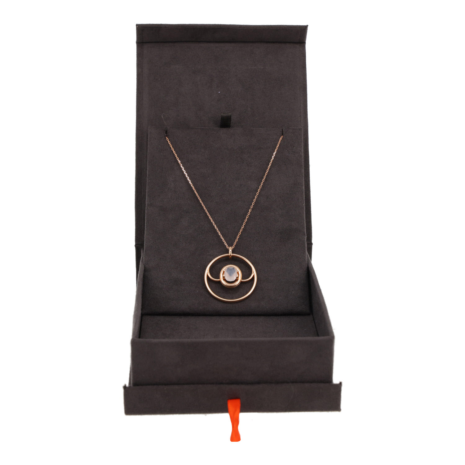 Collier Poiray Ma Préférence en or rose et calcédoine - Detail D2