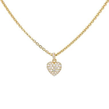 Collier Cartier Coeur et Symbole en or jaune et diamants