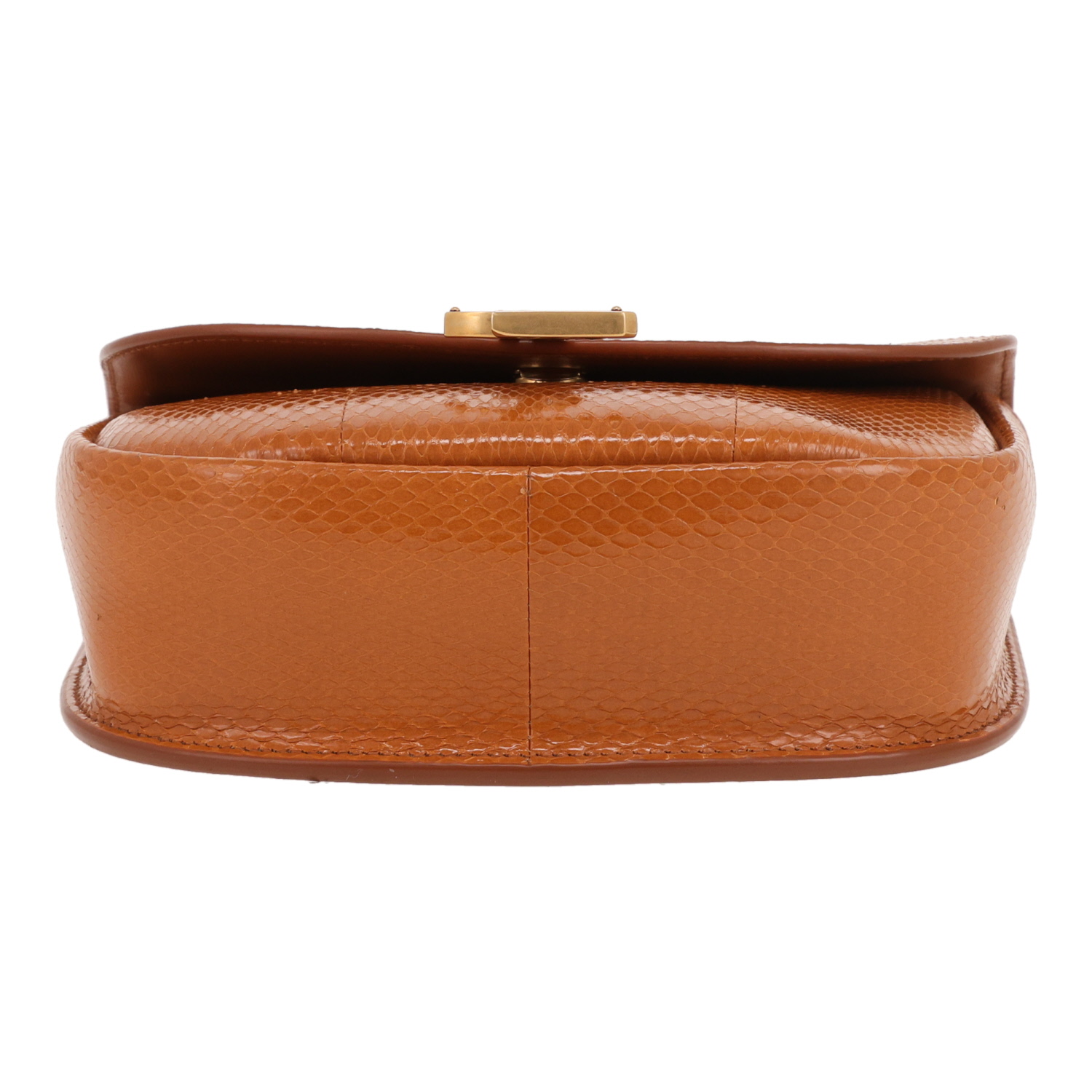 Bolso bandolera Saint Laurent  Kaia en piel de pitón marrón - Detail D1