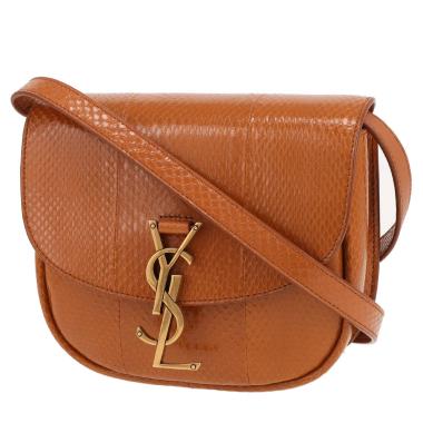 Sac bandoulière Saint Laurent  Kaia en python marron