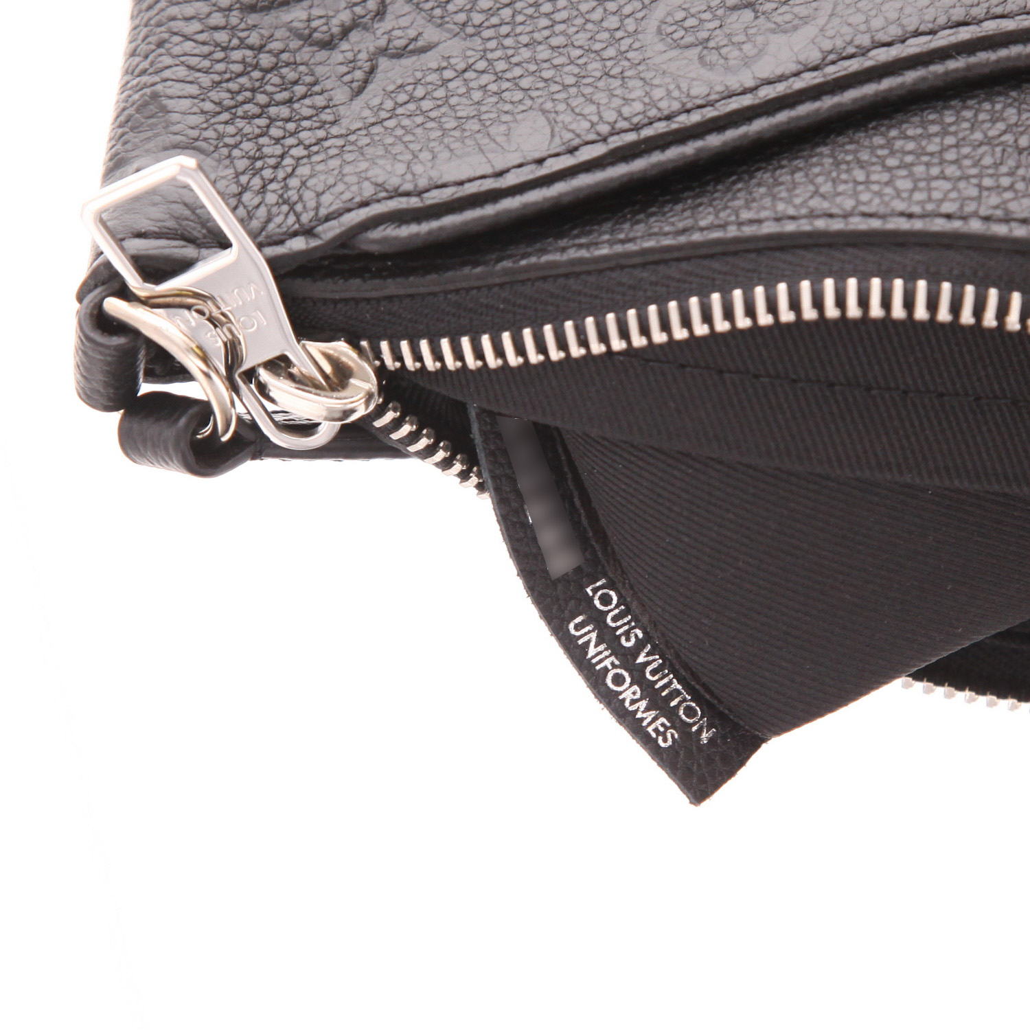 Sac bandoulière Louis Vuitton  Pallas BB en cuir monogram empreinte noir - Detail D2