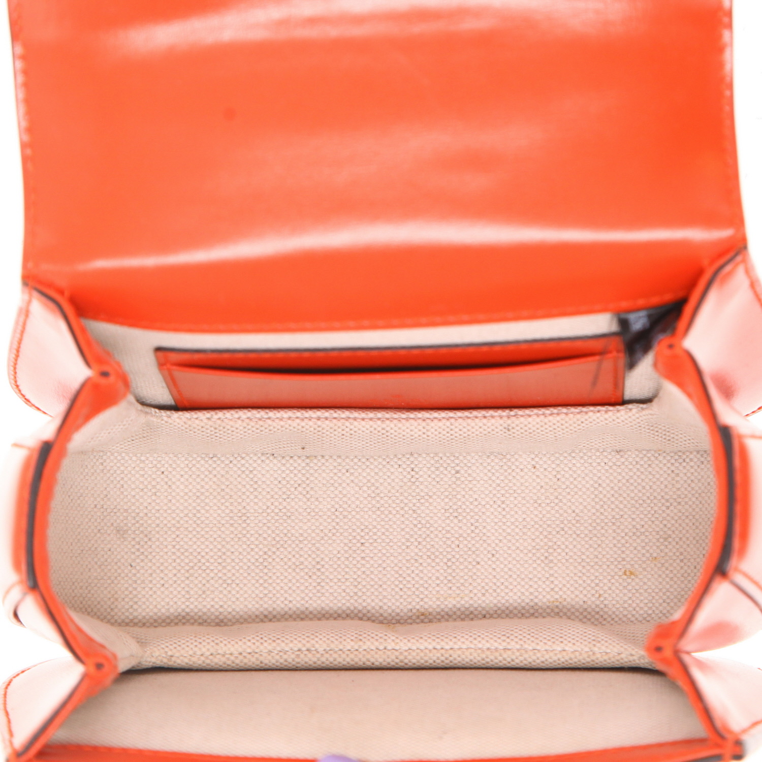 Bolso de mano Gucci  Bamboo modelo pequeño  en cuero naranja y bambú - Detail D3