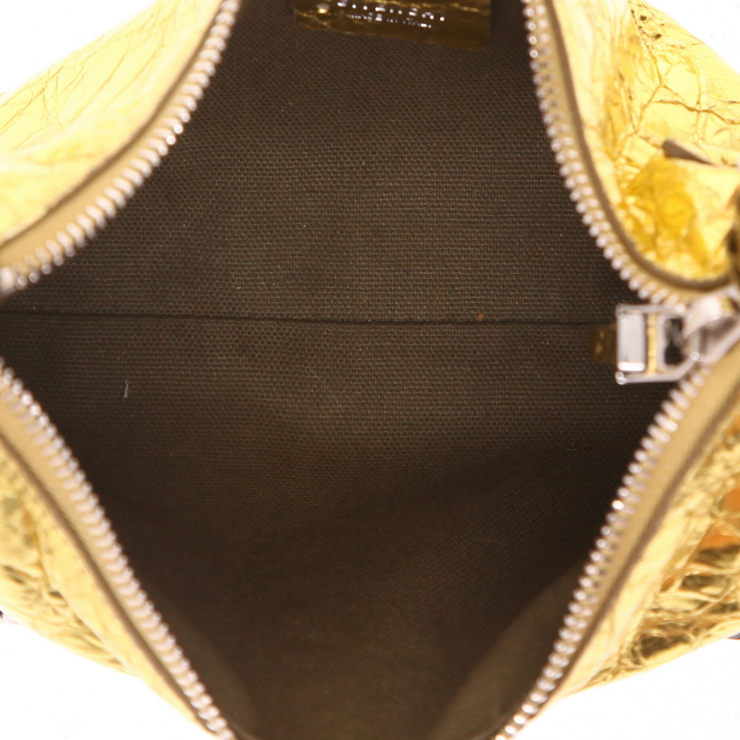 Borsa a tracolla Givenchy  Voyou mini  in pelle dorata - Detail D3