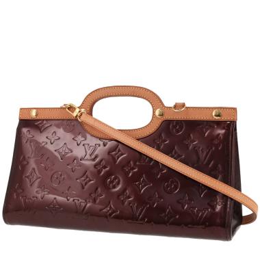 Louis Vuitton  Roxbury bag worn on the shoulder or carried in the hand  in burgundy monogram patent leather  and natural leather