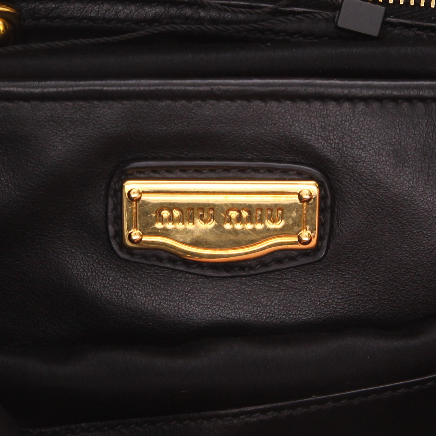 Borsa Miu Miu   in pelle nera - Detail D2