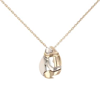 Articulated Fred Le Couple pendant in yellow gold and white gold