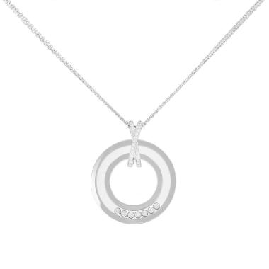 Collar Chopard Happy Diamonds de oro blanco y diamantes