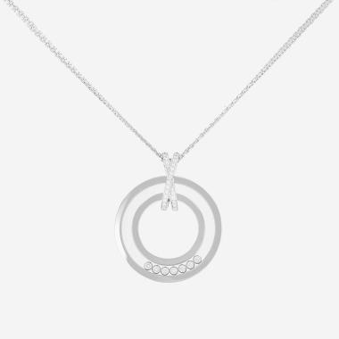 Collier Chopard Happy Diamonds en or blanc et diamants