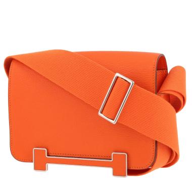 Borsa a tracolla Hermès  Geta in pelle Mysore arancione