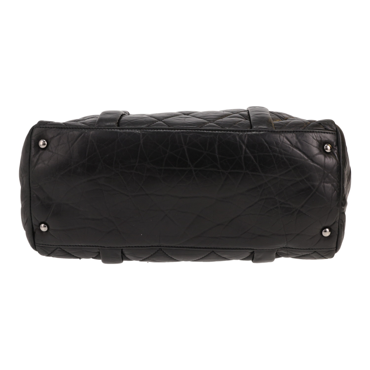 Chanel   handbag  in black quilted leather - Detail D1