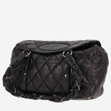 Bolso de mano Chanel   en cuero acolchado negro
