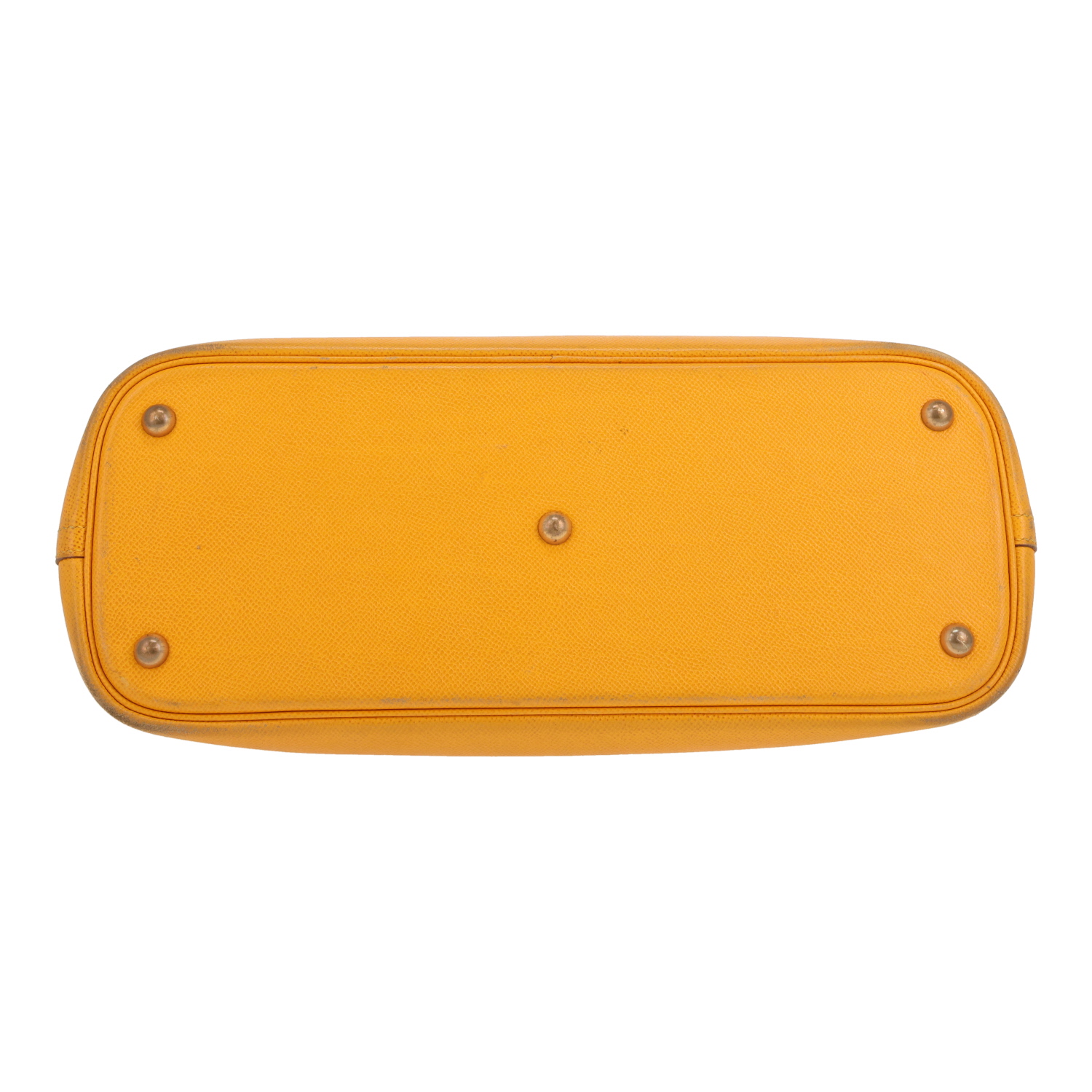 Sac à main Hermès  Bolide 35 cm en cuir Courchevel jaune - Detail D1