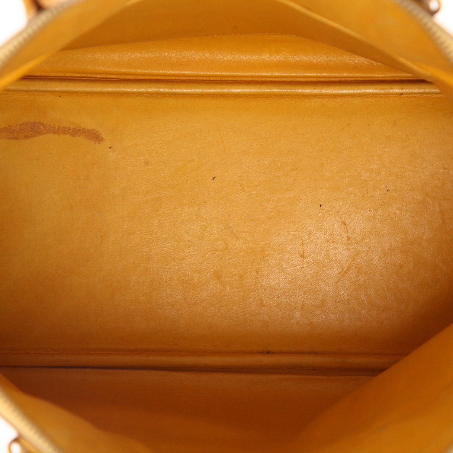 Hermès  Bolide 35 cm handbag  in yellow Courchevel leather - Detail D3