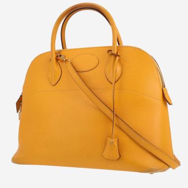 Hermès  Bolide 35 cm handbag  in yellow Courchevel leather