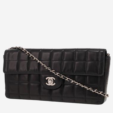 Sac à main Chanel  Choco bar en cuir matelassé noir
