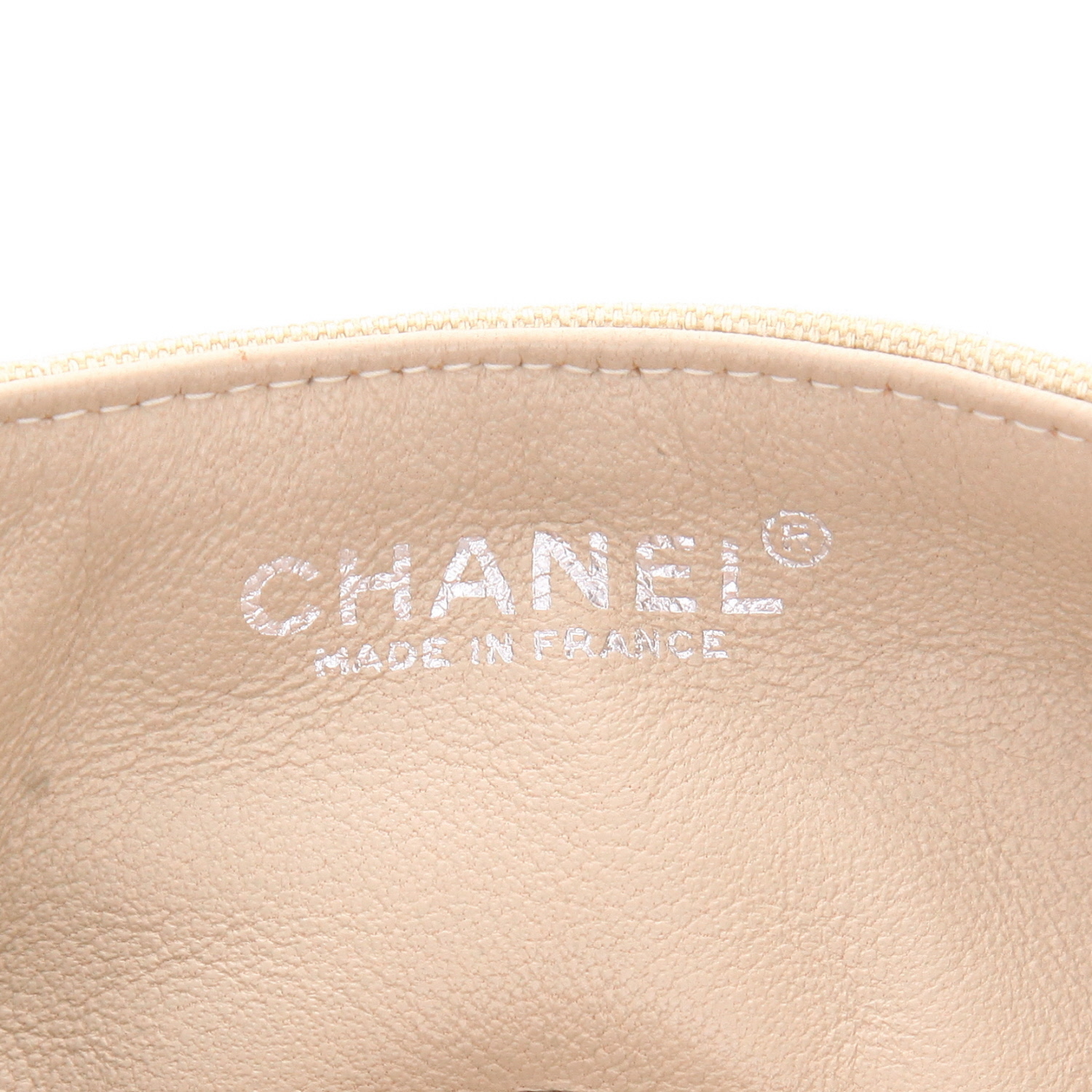 Borsa Chanel  Choco bar in tela beige e pelle beige - Detail D2