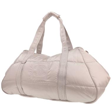 Sac de voyage Chanel   en toile argentée