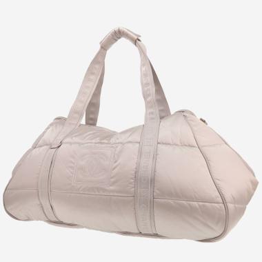 Borsa da viaggio Chanel   in tela argentata