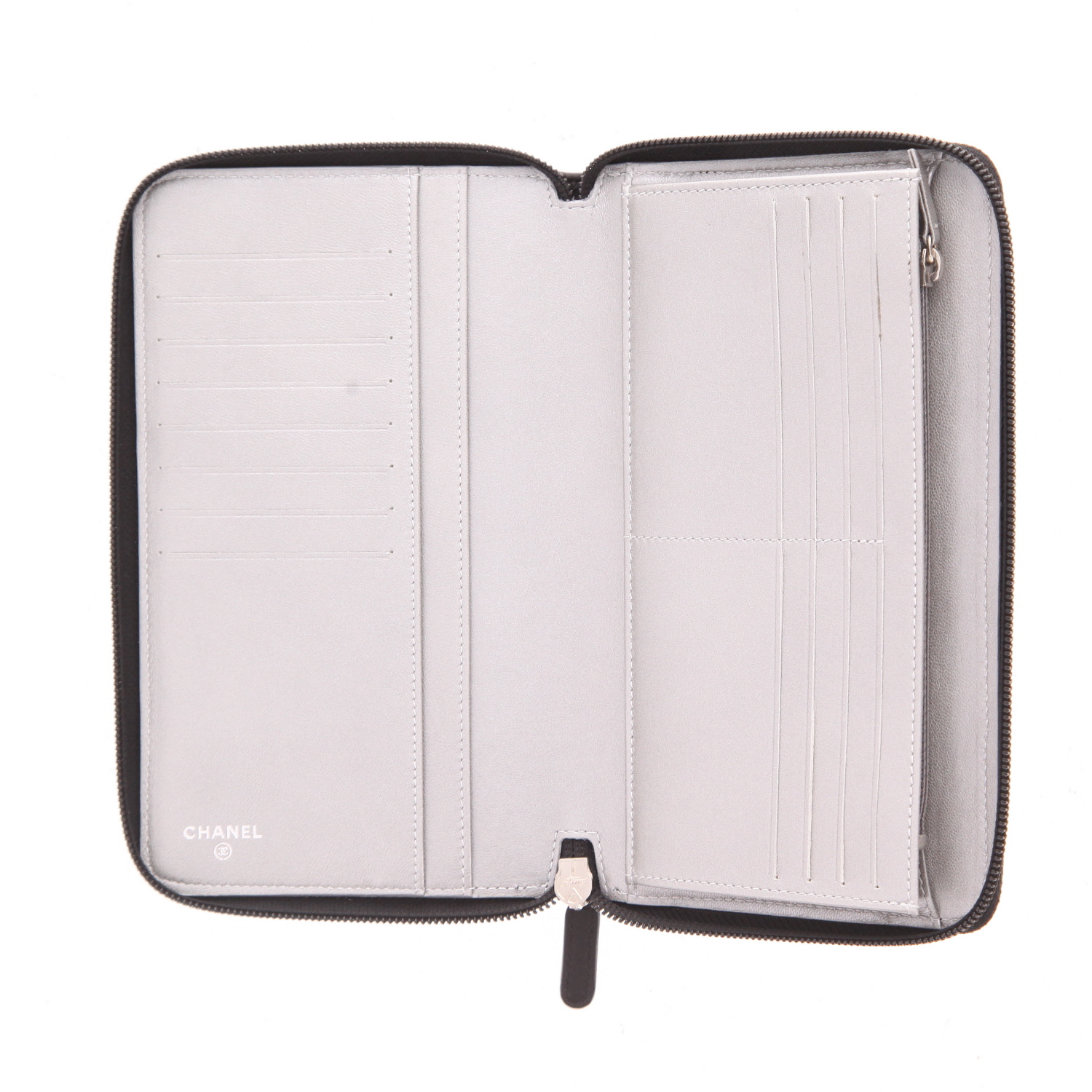 Billetera Chanel   en cuero negro - Detail D3