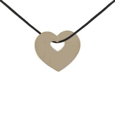 Poiray Coeur Secret large model pendant in yellow gold