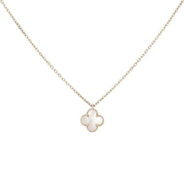 Van Cleef & Arpels Sweet Alhambra small model necklace in yellow gold and mother of pearl