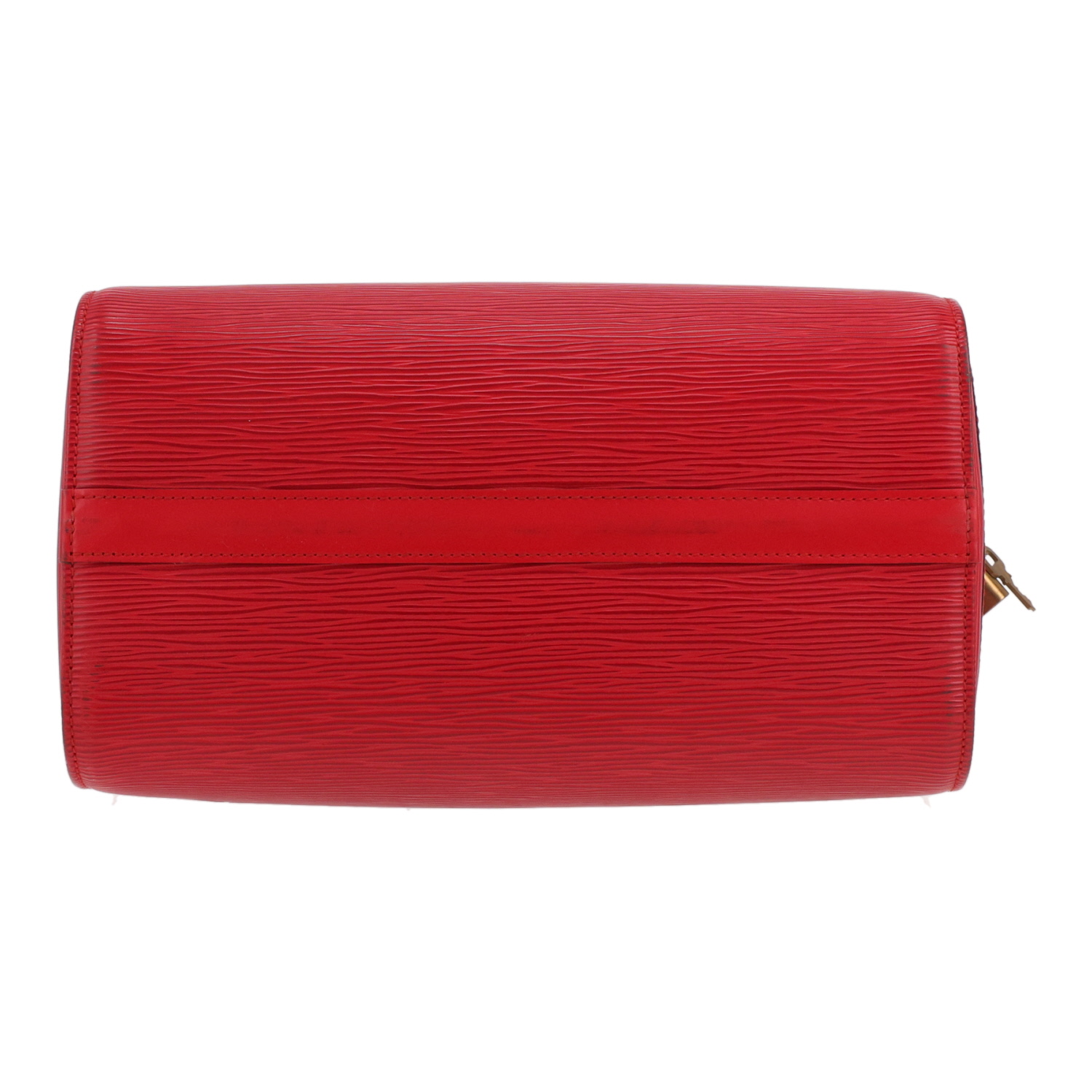 Louis Vuitton  Speedy 25 handbag  in red epi leather - Detail D1
