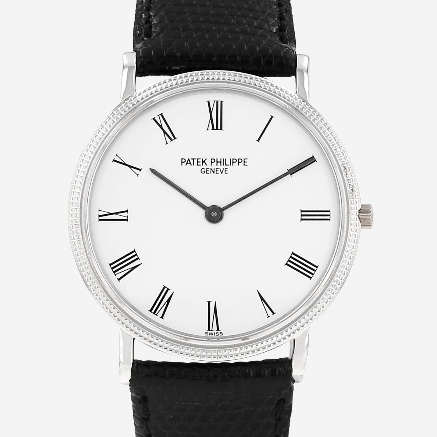 Patek Philippe Calatrava watch in white gold, Ref: Patek Philippe - 3744, circa 1980
