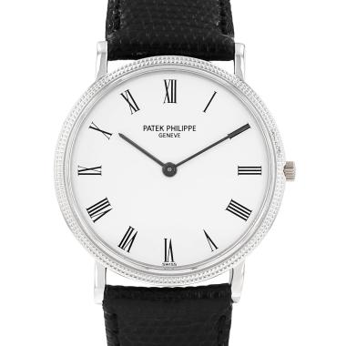 Patek Philippe Calatrava watch in white gold, Ref: Patek Philippe - 3744, circa 1980
