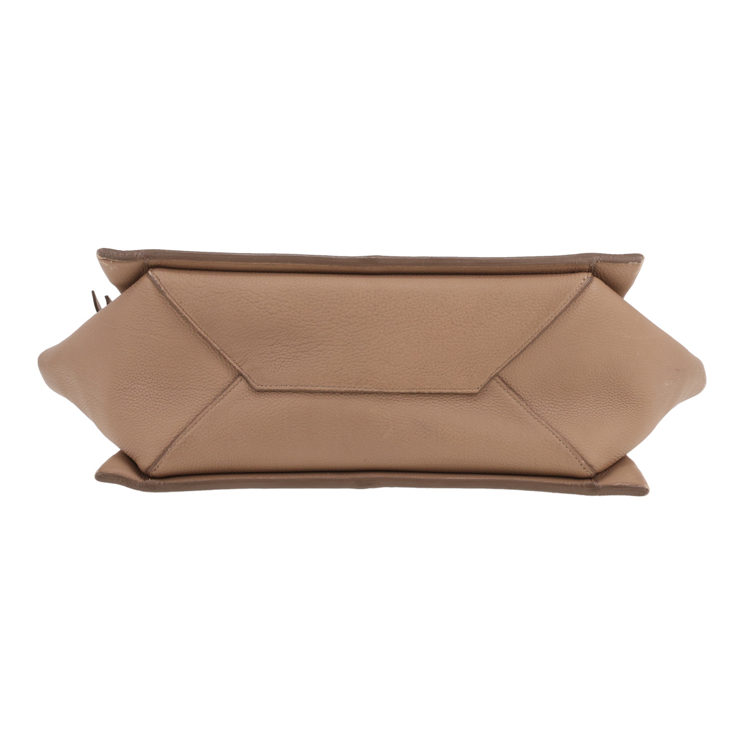 Bolso de mano Celine  Tri-Fold en cuero granulado beige - Detail D1