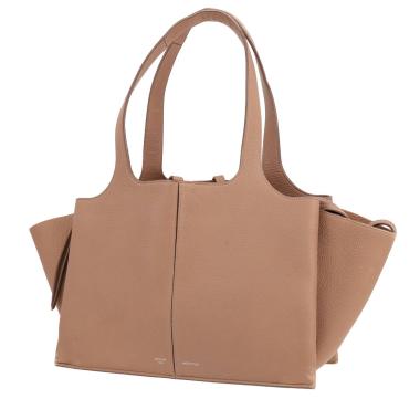 Bolso de mano Celine  Tri-Fold en cuero granulado beige