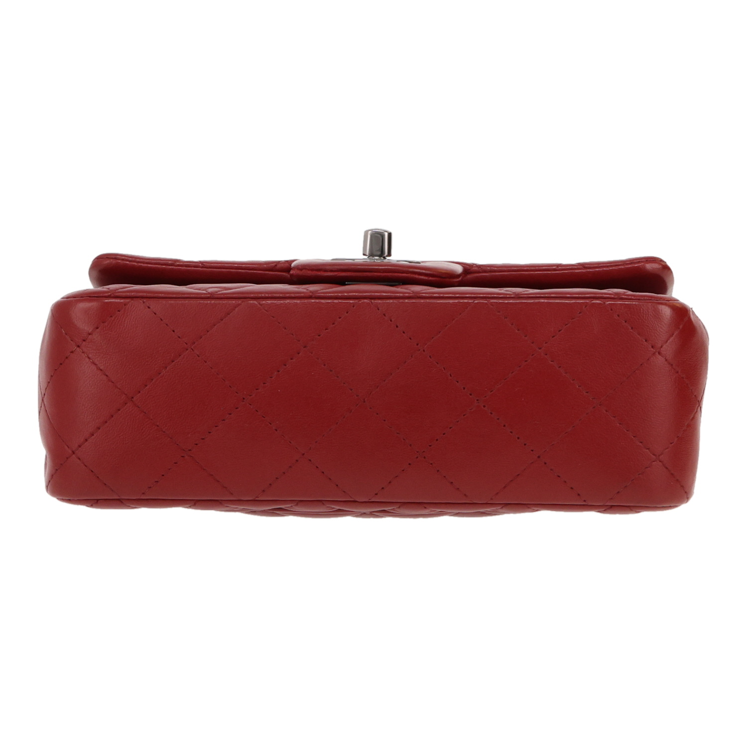 Borsa a tracolla Chanel  Mini Timeless in pelle trapuntata rossa - Detail D1