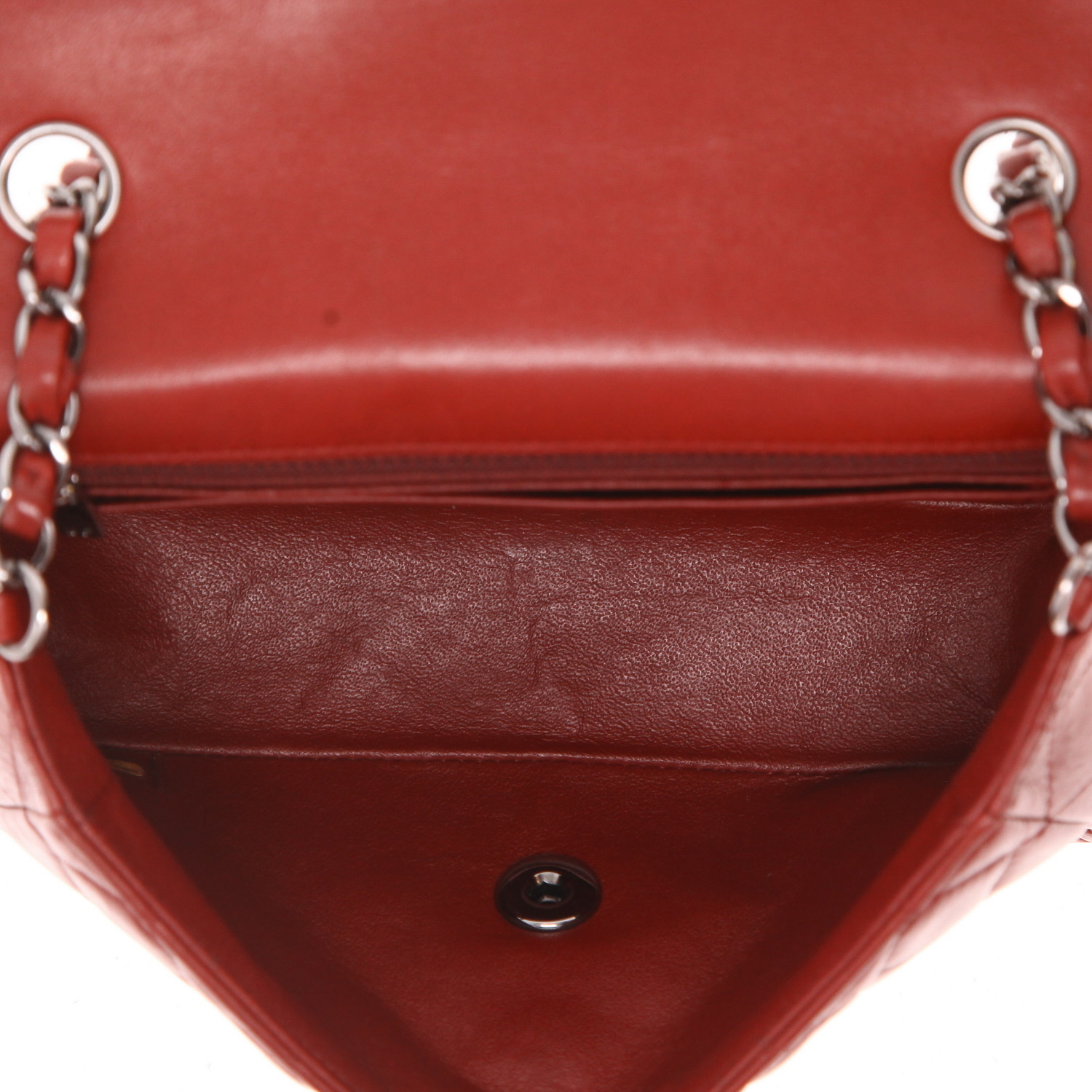 Borsa a tracolla Chanel  Mini Timeless in pelle trapuntata rossa - Detail D3