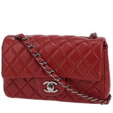 Borsa a tracolla Chanel  Mini Timeless in pelle trapuntata rossa