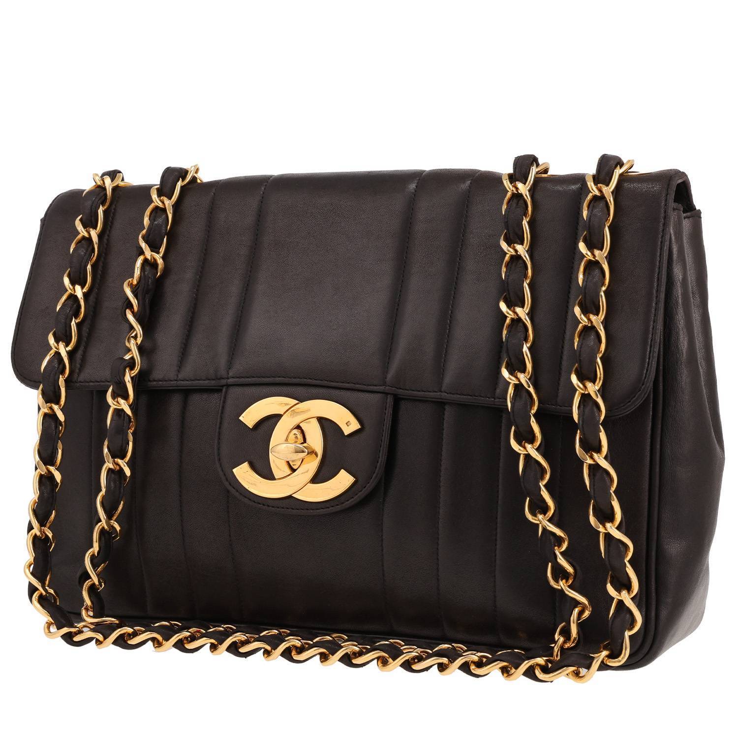 Chanel Timeless Jumbo Matelassé Noir 1994 – Occasion Chanel Timeless Jumbo Matelassé Noir 1994 – Occasion