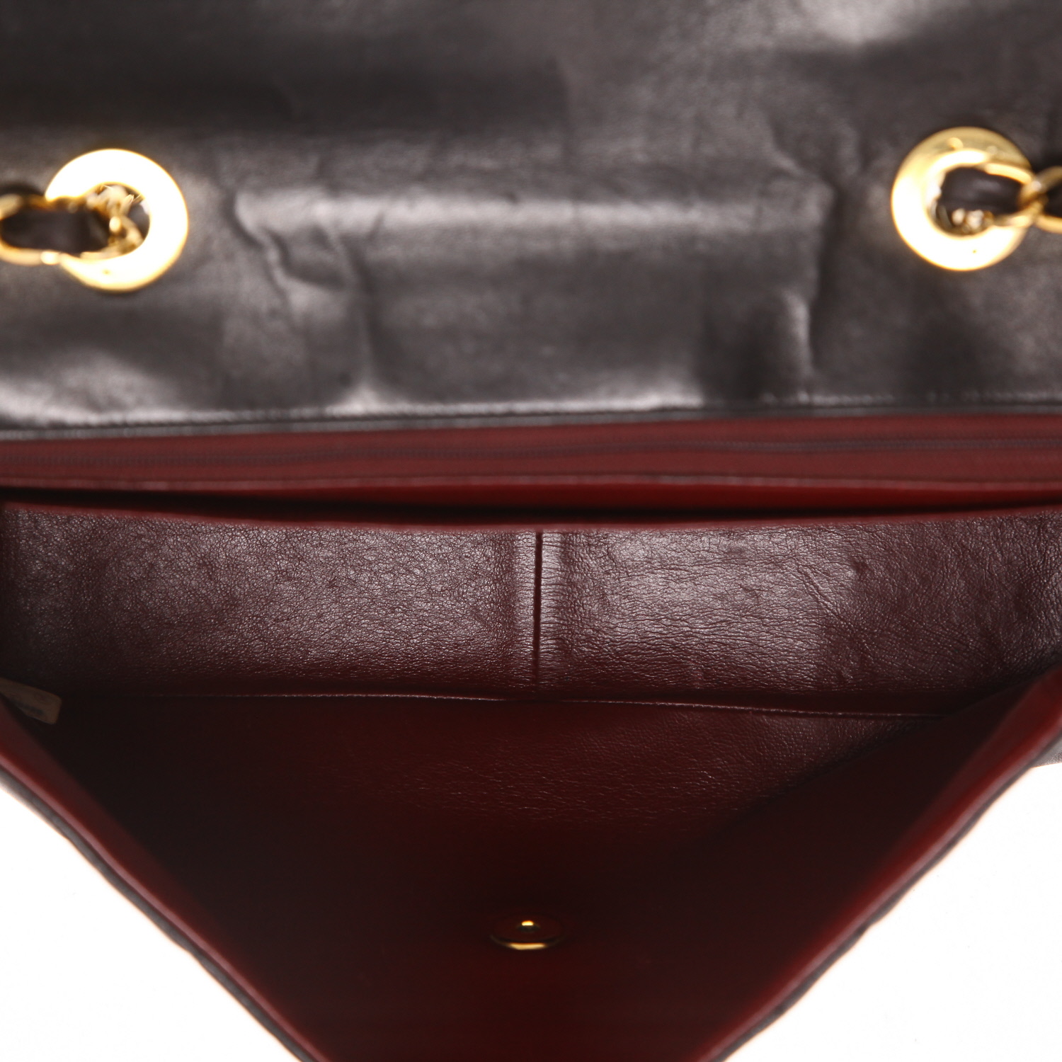 Chanel  Timeless Jumbo handbag  in black quilted leather - Detail D3