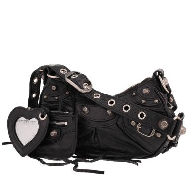 Borsa a tracolla Balenciaga  Cagole in pelle invecchiata nera