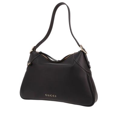 Sac à main Gucci  GG Emblem moyen modèle  en cuir noir