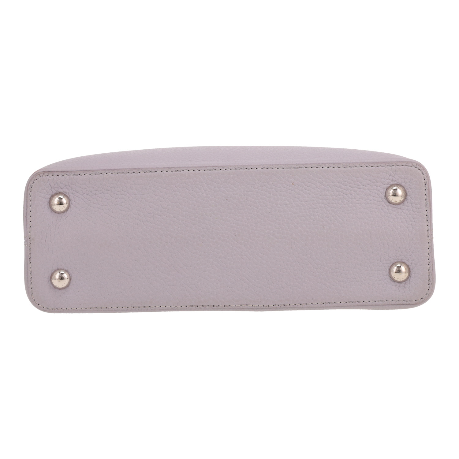 Sac à main Louis Vuitton  Capucines MM en cuir taurillon clémence violet - Detail D1