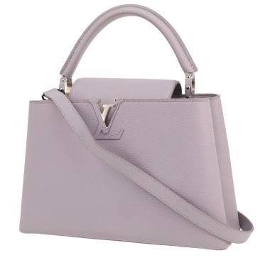Bolso de mano Louis Vuitton  Capucines MM en cuero taurillon clémence violeta