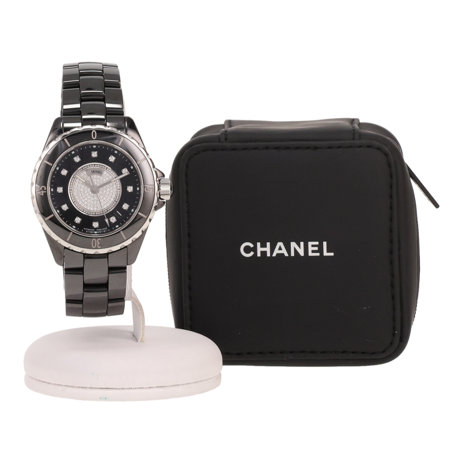 Montre Chanel J12 en céramique noire et acier Vers 2010