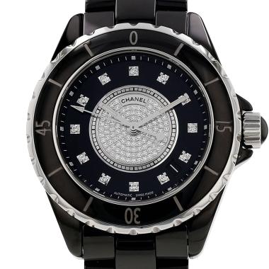 Reloj Chanel J12 de cerámica negra y acero Circa 2010