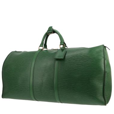 Borsa da viaggio Louis Vuitton  Keepall 60 in pelle Epi verde