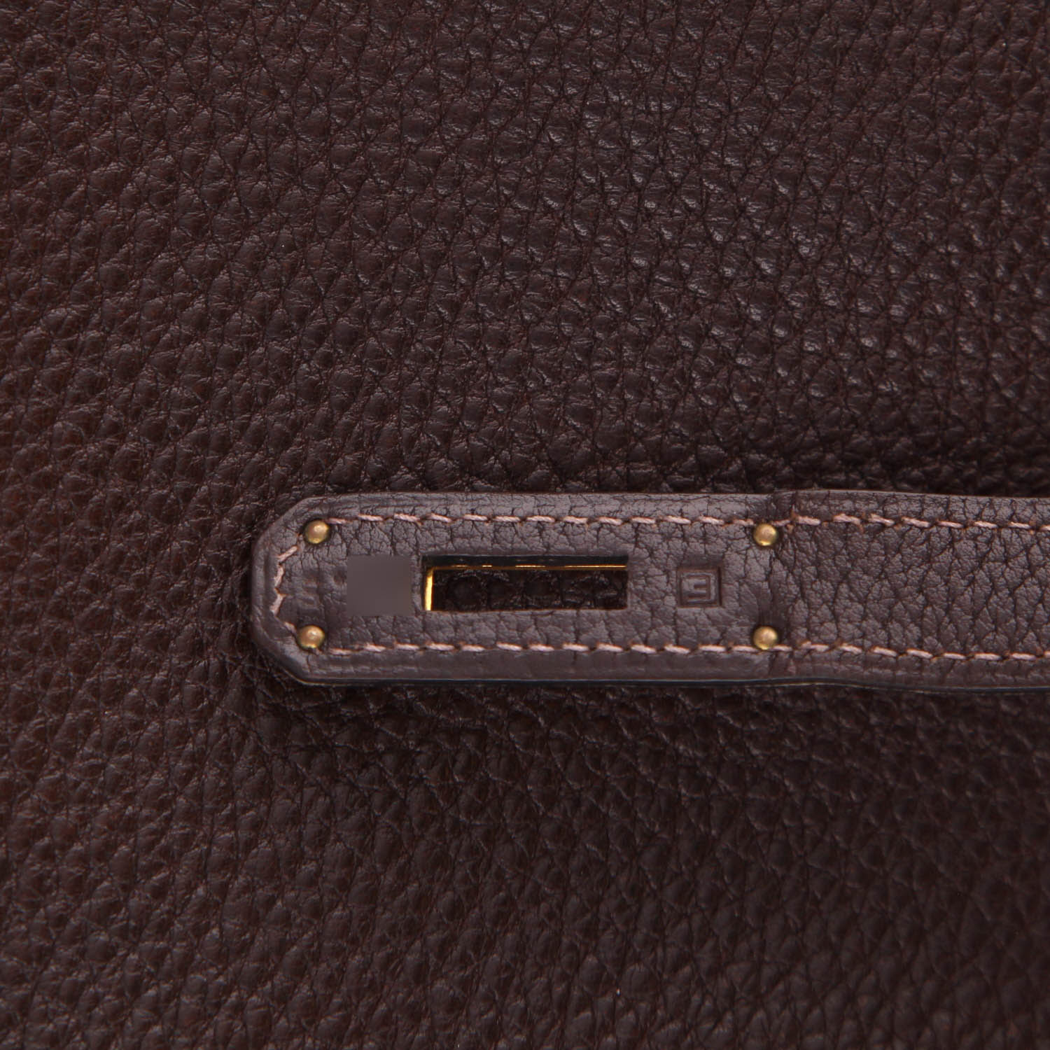 Sac à main Hermès  Birkin 35 cm en cuir togo marron - Detail D4