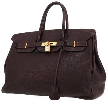 Borsa Hermès  Birkin 35 cm in pelle togo marrone