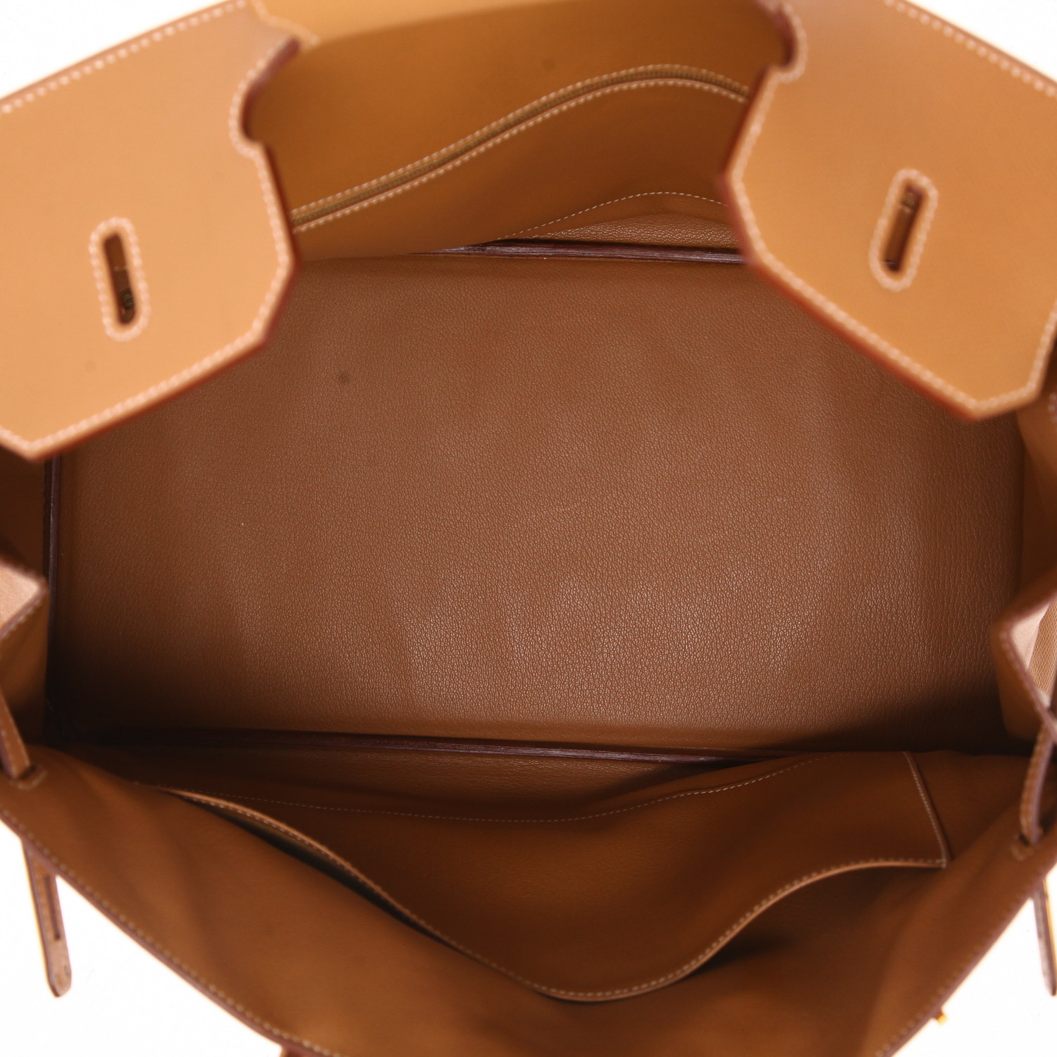Hermès Birkin 40 cm handbag in brown Courchevel leather - Detail D3